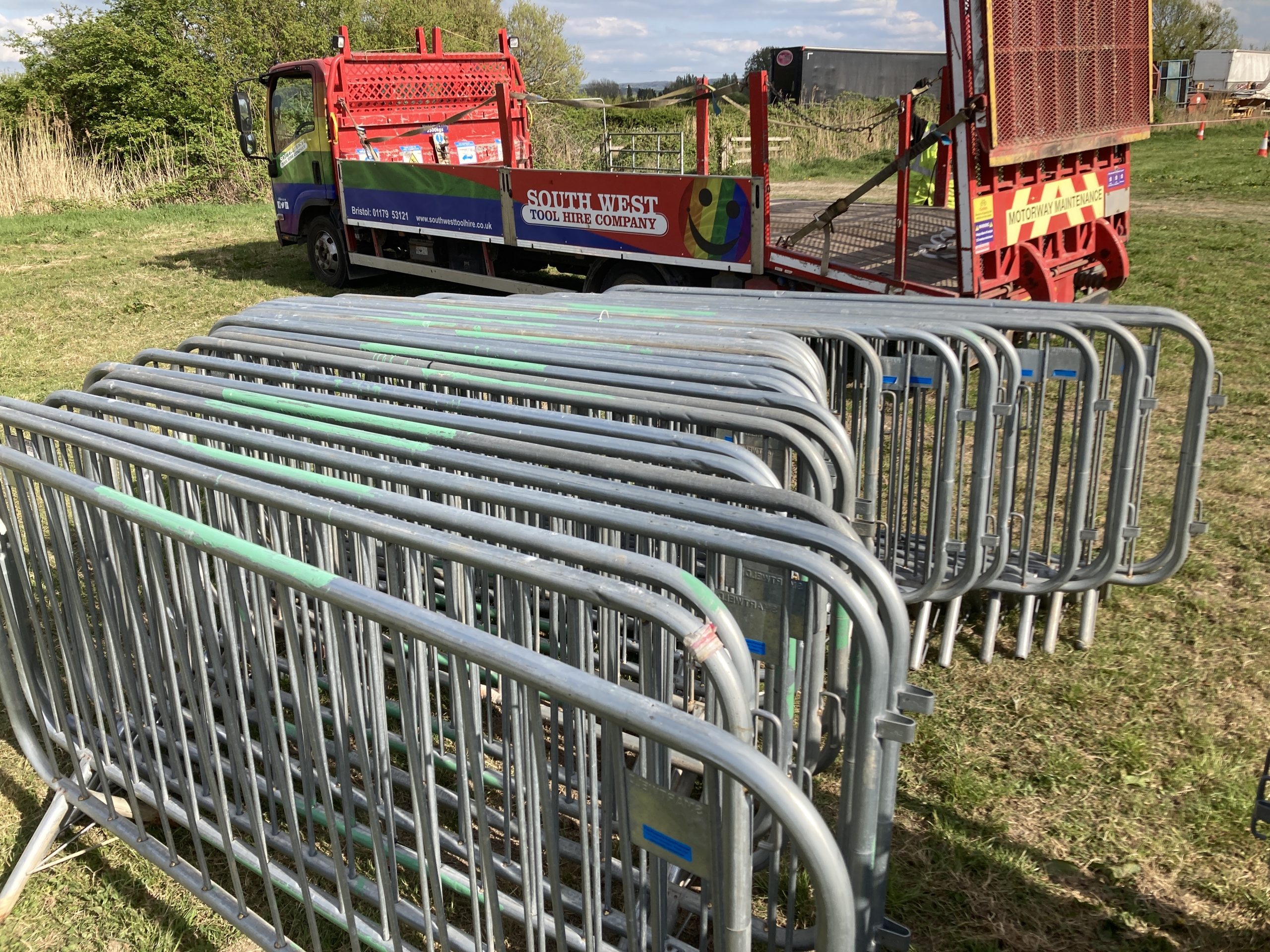 261 crowd control barriers delivered to an event in Locking (3)